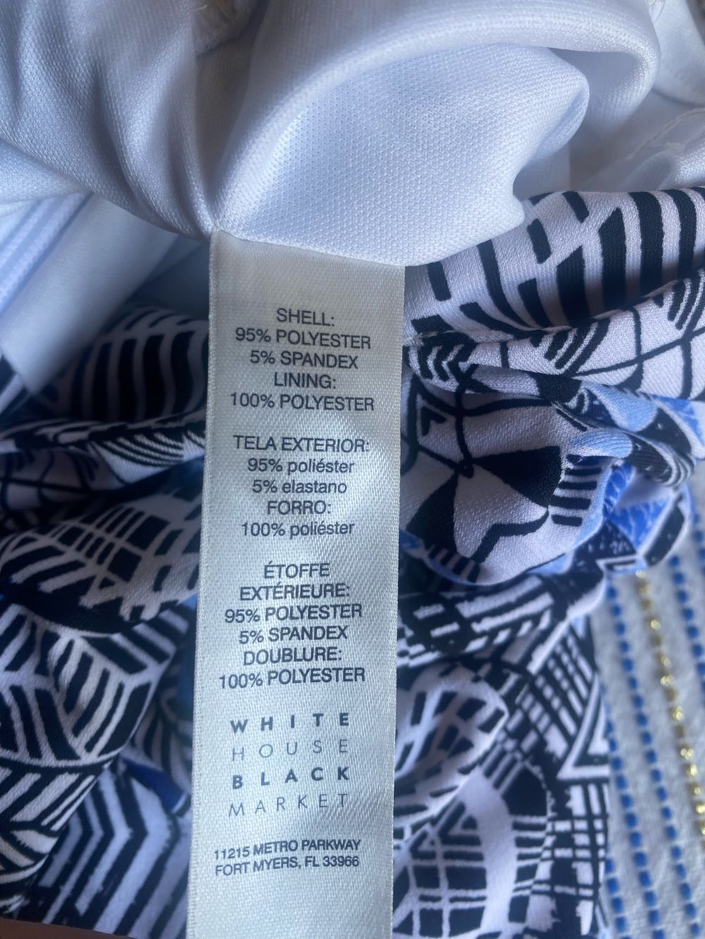 WHBM White House Black Market Multicolor Geo-Pattern Dress Size 6 NWT - Picture 13 of 13